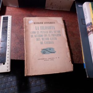 La Filosofía Como El Pensar Del Mundo - Richard Avenarius