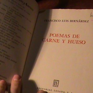 Poemas Vde Carne Y Hueso De Bernardez  (art 6275
