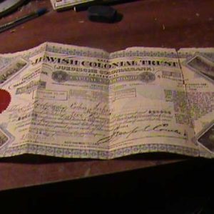Jewish Colonial Trust Acciones Bonds