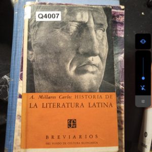 Historia De La Literatura Latina Millares Carlo