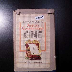 Letra Y Solfa Alejo Carpentier Cine Letras Cubanas K4608