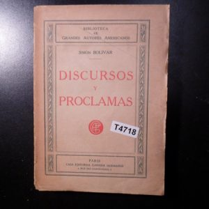 Discursos Y Proclamas De Simón Bolívar T4718