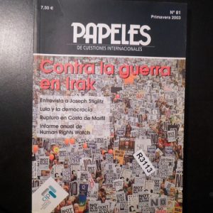 Papeles Contra La Guerra En Irak R3113