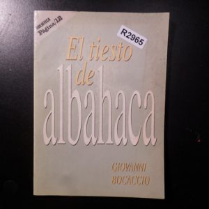 El Tiesto De Albahaca Giovanni Boccaccio R2965