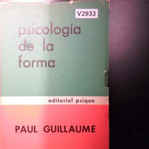 Psicologia De La Forma De Paul Guillaume V2933