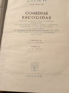 Shaw Bernard Comedias Escogidas  Ed Aguilar