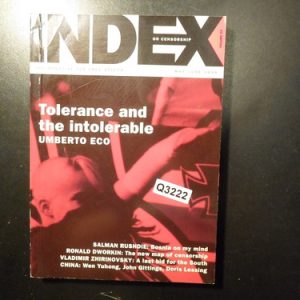 Umberto Eco Tolerance And The Intolerable Q3222