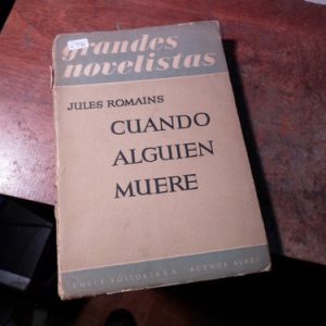 Cuando Alguien Muere Por Jules Romains(r996