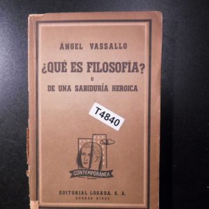 Ángel Vasallo Qué Es La Filosofía T4840