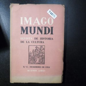 Imago Mundi. Revista De Historia De La Cultura T4875
