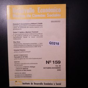 Desarrollo Economico Revista De Ciencias Sociales 159 Q3215