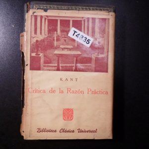 Kant. Crítica De La Razón Pura T4835