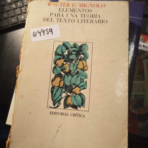 Water D. Mignolo  Elementos  Para Una Teoría Del Texto Liter