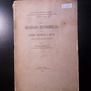 La Emancipación En Los Informes Episcopales R2056