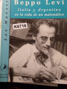 Beppo Levi Italia Argentina En La Vida De Un Matematico.