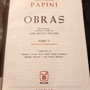 Giovanni  Papini  Obras Aguilar