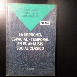 Impronta Espacial Temporal Análisis Social Lucchini Q2894