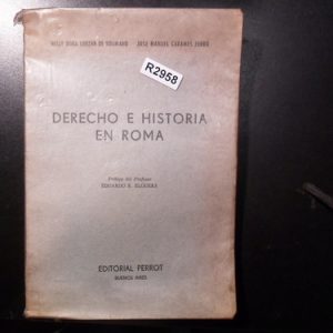 Derecho E Historia En Roma Eduardo Elguera R2958