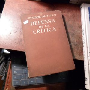 Defensa De La Critica Diaz Plaja (h2088