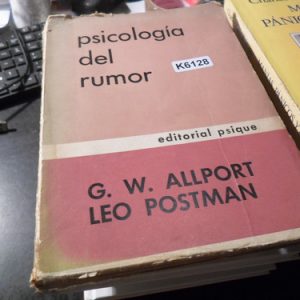 Psicologia Del Rumor - Gordon W Allport - Psique