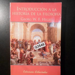 Introducción A La Historia De La Filosofía, Hegel Q3546